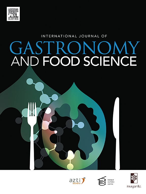 Go to journal home page - International Journal of Gastronomy and Food Science